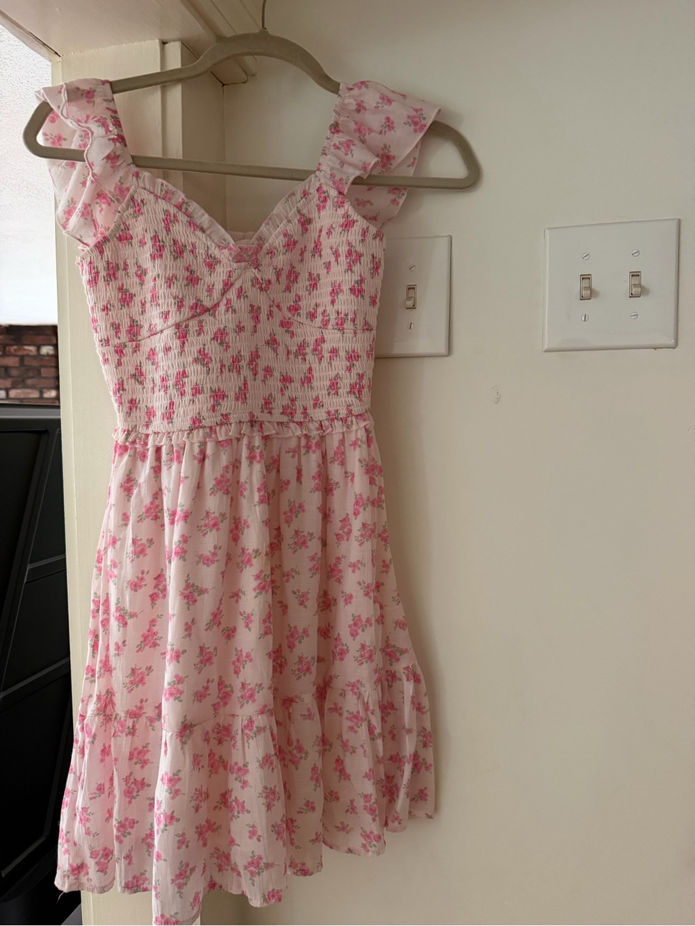 Altar'd State Pink Floral Smocked Sundress for Girls